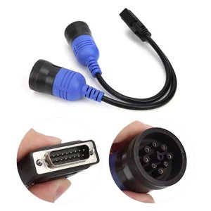 Cable adaptador Deutsch <span class=keywords><strong>Y</strong></span> de 6 <span class=keywords><strong>y</strong></span> 9 pines para diagnóstico de camiones, conector OBD2 para Nexiq2 USB <span class=keywords><strong>Link</strong></span> 125032, camión diésel, DB 15 pines macho, PN 405048 - Product Image 1