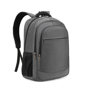 Laptop <b>Backpack</b> For Men Large Capacity Business Travel With Laptop Compartment Shoulder <b>Straps</b> Solid Color Black Blue Gray - Product Image 2