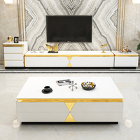 Meuble TV de luxe léger pour salon, table basse, meuble TV, meuble TV, meuble moderne pour la maison, meuble mural, ensemble en bois
