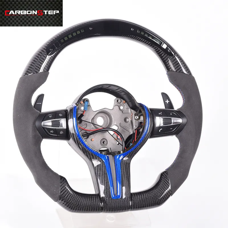 Hot Sale Steering Wheel With Blue Trim And LED Lights For BMW M1/M2/M3/M4/M5/G20