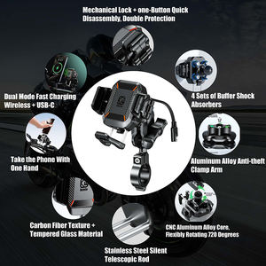 Pengisi Daya USB Cepat Tahan Air Kewig, Pengisian Nirkabel Cepat, Dudukan Ponsel Motor Anti Getaran dan Stabil dengan Dudukan Ponsel - Product Image 4