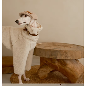 Chaleco de poliéster ecológico de lana sólida para perros, suéter cálido de invierno, chaqueta de lana gruesa y peluda para perros, ropa para mascotas para perros - Product Image 2