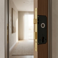 Corps de serrure à mortaise ignifuge, boîtier de serrure de sécurité au design moderne norme russe pour porte d'appartement