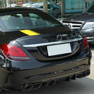 Mercedes-Benz C-Class W205 Rear Trunk Wing Spoiler Piano Black Carbon Fiber Texture ABS 2015-2021 - Product Image 3