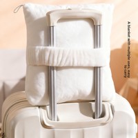 Couverture en flanelle en peluche personnalisée imprimée et personnalisée Couverture d'oreiller portable 2 en 1 pour voyage en voiture et avion