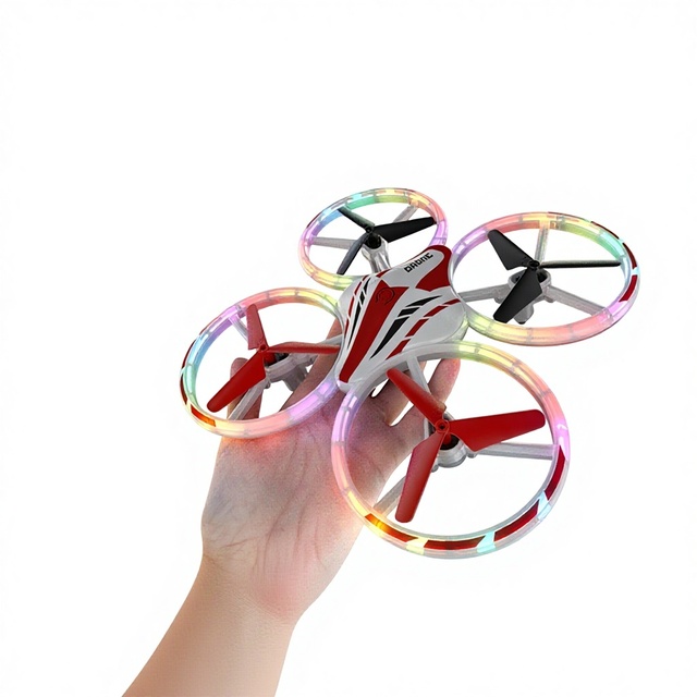 Cross-Border T20 Mini Plastic Quadcopter LED Colorful Lights 3D Rolling Stunt Remote-Controlled Drone Childrens Toy