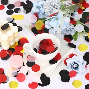 Confeti de Papel de Seda Redondo de 2.5cm, Color Oro Rosa, Mezcla de Colores, Confeti para Globos, Decoración de Mesa para Bodas - Product Image 3