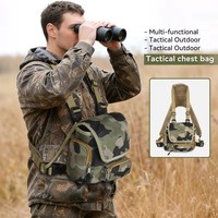 Harnais tactique pour jumelles, sac de poitrine respirant en maille pour la chasse, l'observation des oiseaux et les activités de plein air