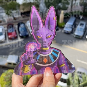 <span class=keywords><strong>Pegatinas</strong></span> 3D Lenticulares Impermeables y Ecológicas con Impresión UV de Beerus, Dios de la Destrucción del Anime DB, <span class=keywords><strong>para</strong></span> Laptop, Refrigerador y Maleta - Product Image 3