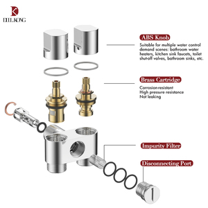 Premium Double Control Angle Valve G1/2 Bathroom Toilet <strong>Bidet</strong> <strong>Sprayers</strong> Valve with Brass Cartridge - Product Image 4