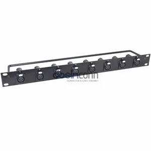 Alliage d'aluminium 1U 3Pin XLR Mâle XLR Femelle à Mâle Adaptateur 8 12 16 24 Ports Patch Panel