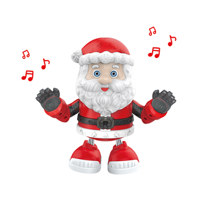 หุ่นยนต์ซานต้าไฟฟ้าใช้แบตเตอรี่มีไฟและเสียงดนตรีสำหรับปาร์ตี้ของขวัญคริสต์มาส - Product Image 1