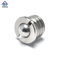 INGKS Stubby acier inoxydable acier au carbone fendu tête à bride ressort vis à billes plongeur à billes