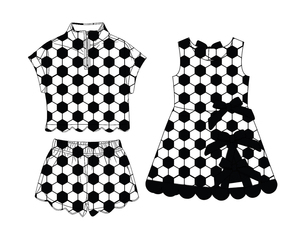 Custom Game Day Soccer Bows Casual Cute Baby Girls Shirt Vest Scallop Edge Skirt Shorts Liner Skorts Outfits Cheer Clothes - Product Image 2