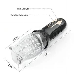 स्वचालित टेलीस्कोपिक घूर्णन कंपन हस्तमैथुन पुरुषों के लिए टिकाऊ टैप वयस्क सेक्स खिलौना - Product Image 3