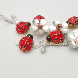 Accessori di abbigliamento bottoni cuciti a mano in metallo colorato squisito <span class=keywords><strong>coccinella</strong></span> - Product Image 6
