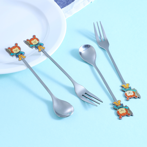 Custom Korean Japanese Style Personal Stainless Steel Fork and Spoon for Promotional Gift Set
