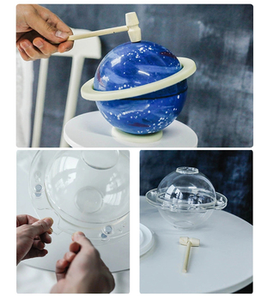 Offre Spéciale nouveau 3d personnalisé <span class=keywords><strong>planète</strong></span> chocolat moule en plastique rond bonbons <span class=keywords><strong>gâteau</strong></span> chocolat moules - Product Image 6