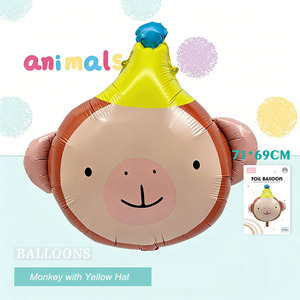 Globos de Animales de Dibujos Animados de Película de Aluminio EASTTERN, Oso, León, <span class=keywords><strong>Mono</strong></span>, Tigre, Koala, Rana, Decoraciones para Fiestas de Cumpleaños y Navidad para Niños - Product Image 5
