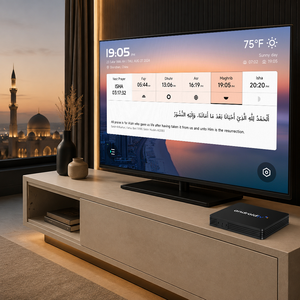 Boîte <span class=keywords><strong>TV</strong></span> islamique MasjidBox 4K Android 9.0 avec heures de prière automatiques, récitation du Coran, 99 noms d'Allah, Dua pour la prière islamique - Product Image 1
