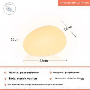 Lampe solaire de <span class=keywords><strong>galet</strong></span> de lampe de paysage de jardin extérieur d'IP65 LED pour l'éclairage de pelouse et de cour de maison - Product Image 6