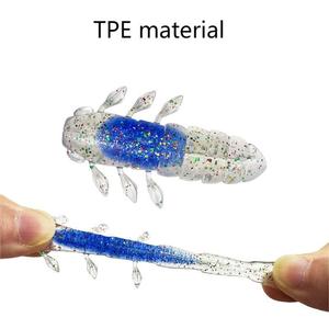 Kit de leurres souples en silicone de haute qualité, 5,5 cm, 4,6 g, effet cigale, coulants, pour la pêche en eau douce et salée, pour achigan, <span class=keywords><strong>brochet</strong></span>, poisson-chat, matériel de pêche hivernal - Product Image 4