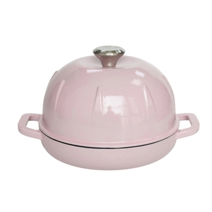 Cocotte en fonte émaillée rose pour la <span class=keywords><strong>cuisson</strong></span> artisanale du pain, avec couvercle en dôme - Product Image 3