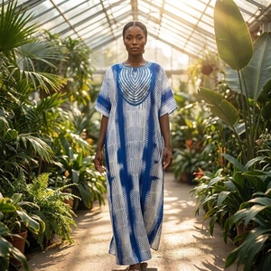 Nouvelle <span class=keywords><strong>Robe</strong></span> <span class=keywords><strong>Longue</strong></span> Ample Femme Musulmane Imprimé Ethnique Africain Grande Taille pour Soirée – Collection Été - Product Image 5