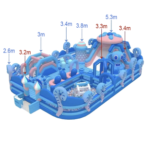 <span class=keywords><strong>Parc</strong></span> de jeux gonflable sur le thème des héros légendaires avec toboggan arc-en-ciel et piscine à balles, équipement d'amusement pour enfants de qualité commerciale - Product Image 5