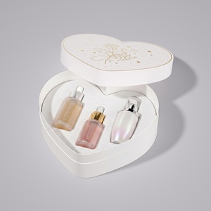 Boîte d'emballage pour soins <span class=keywords><strong>de</strong></span> la peau en carton rigide écologique, deux pièces, logo personnalisé, coffret cadeau <span class=keywords><strong>de</strong></span> luxe en forme <span class=keywords><strong>de</strong></span> cœur avec insert - Product Image 1