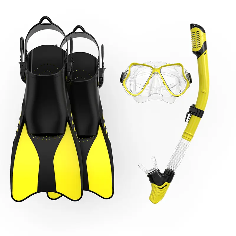Prezzo di fabbrica regolabile pinne nuoto Set attrezzatura per immersione nuoto Set di boccaglio maschera pinne Snorkel Set