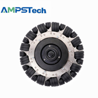 Kit moteur moyeu servo robuste AMPSTech Omni Wheel 7 Nm continu, 18 Nm de crête, corps IP67, bus CAN 48 V CC pour robot mobile