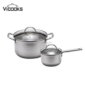 Ollas de acero inoxidable, juegos de utensilios de cocina <span class=keywords><strong>para</strong></span> el hogar <span class=keywords><strong>para</strong></span> placas de inducción de cerámica halógenas eléctricas de Gas - Product Image 4