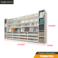 Présentoir fixe moderne combiné en métal pour échantillons de carreaux de céramique, porcelaine et pierre