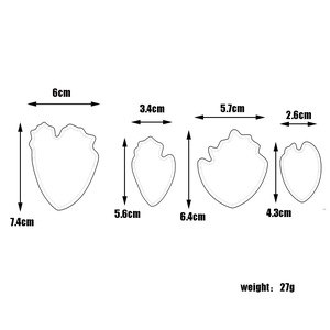 4 pièces/ensemble acier inoxydable <span class=keywords><strong>pivoine</strong></span> fleurs pétale <span class=keywords><strong>emporte</strong></span>-pièce moule pâtisserie moule Sugarcraft gâteau décoration outil gâteau outil - Product Image 4