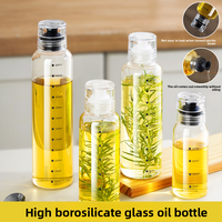 Distributeur d'huile d'olive de cuisine verseur de bouteille en bolosilicate distributeur de bouteille en verre pour le stockage et le conteneur de nourriture d'épices et de sirop