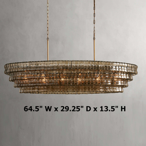 Luxury Oval Glass <strong>Chandelier</strong> for Home Decor Dining and Bedroom E12 Base Oval Hanging Lamp for Living Room - Product Image 4