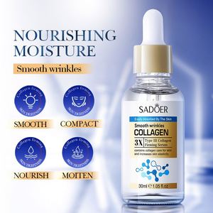 Soin de la <span class=keywords><strong>peau</strong></span> coréen SADOER Sérum triple collagène lissant et apaisant Sérum rajeunissant, hydratant et nourrissant pour peaux sèches - Product Image 2