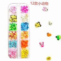 3d Nail Art Decoratie Vruchten Slice Polymeer 12Gird Manicure Aardewerk Zacht Fruit Plakjes Klei Polymeer Nagel Decoratie