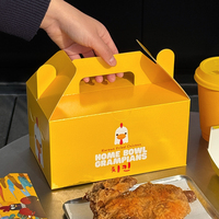 Boîte de Poulet frit à emporter de qualité alimentaire en carton blanc écologique biodégradable recyclable design personnalisé avec logo personnalisé
