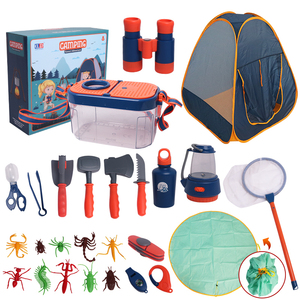 <span class=keywords><strong>Set</strong></span> di Utensili da Campeggio per Bambini, Facile da Trasportare, Stoviglie per Avventure Selvagge, Borsa a Rete, Gioco di Ruolo, Attrezzatura da Campeggio, Giocattolo per Esterni - Product Image 1