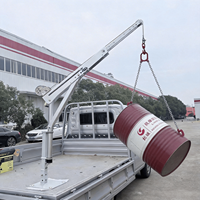 Mini-grue en aluminium anodisé de 0,4 à 0,8 tonnes pour la réparation d'éoliennes, flèche télescopique, marquage CE, 360° °   Rotatif, Anti-rusz
