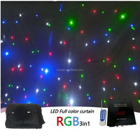 Rideau lumineux matriciel LED RGBWA 3 en 1 avec contrôle DMX pour mariage, DJ, discothèque, tissu ignifuge, taille personnalisable, IP33