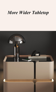 Table de chevet intelligente <span class=keywords><strong>Vasagle</strong></span> avec lumières LED, 3 tiroirs, table d'appoint, tables de nuit - Product Image 4