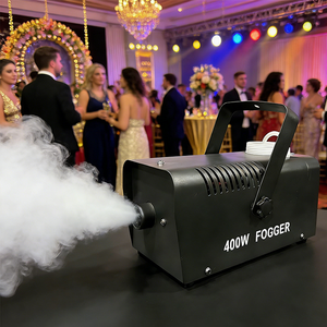 آلة دخان احترافية للدي جي مع جهاز تحكم عن بعد، مولد أجواء صغير يعمل بتيار متردد 110-240 فولت، ماركة مينغلانغ، 400 واط، ضمان لمدة سنة واحدة - Product Image 3