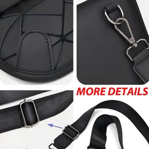 Bolso <span class=keywords><strong>Bandolera</strong></span> Mini Impermeable de Moda para <span class=keywords><strong>Hombre</strong></span>, de Cuero PU con Diseño de Rombo, Bolso Mensajero Pequeño con Correa - Product Image 2