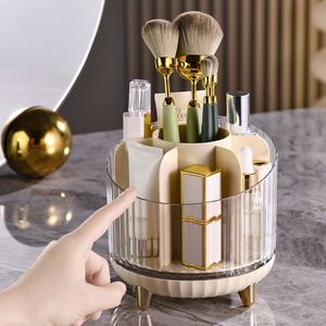 Caja Organizadora de Maquillaje Giratoria, Contenedor de Almacenamiento de Cosméticos para Escritorio - Product Image 1