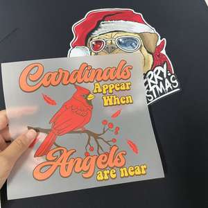 Custom Designs Atacado Black Heat Press Dtf Transferências Vinil Natal Plastisol Ink Screen Print Transferência para Tshirt Roupas - Product Image 4