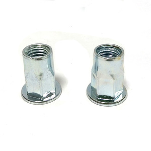 Chất Lượng Cao M4 M5 M6 M8 M10 M12 Metric Chủ Đề Thép Carbon Hình Lục Giác Đầu Phẳng Ràng Buộc Rivnut Nutsert Mạ Kẽm Chèn Đinh Tán - Product Image 2