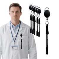 Porte-badge rétractable Bestom en ABS+silicone durable, étui en silicone, option de logo personnalisé pour les professionnels de la santé (infirmières)